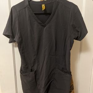 Wonderwink Aero Pewter Scrub Top only, Size Small